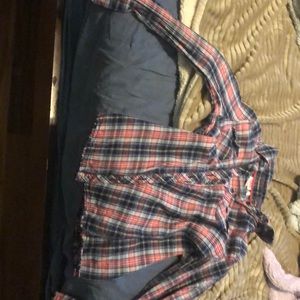 Justice plaid shirt. Size 12